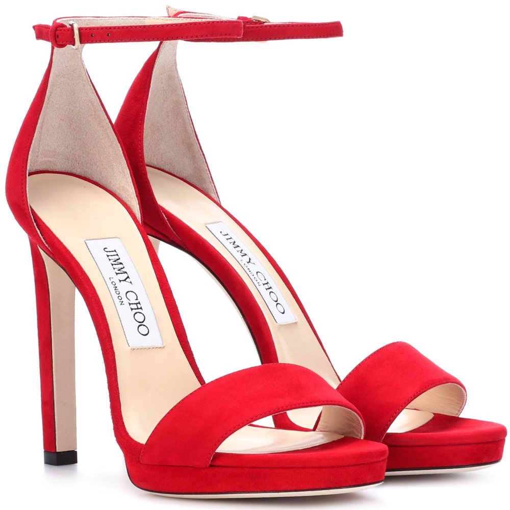 ALREADY SOLD !! Jimmy Choo Red Suede Heels. Barely worn (7.5)